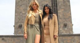 kim kardashian and khloe kardashian in Armenia