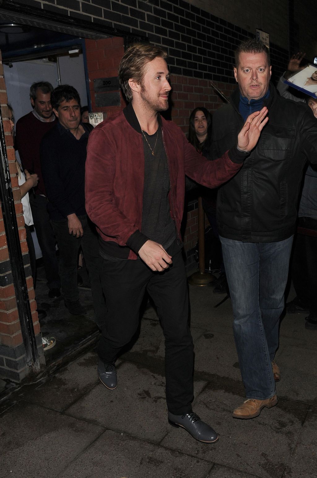 Ryan Gosling enjoys a night out with Matt Smith and Lily James at The Arts Club in Mayfair