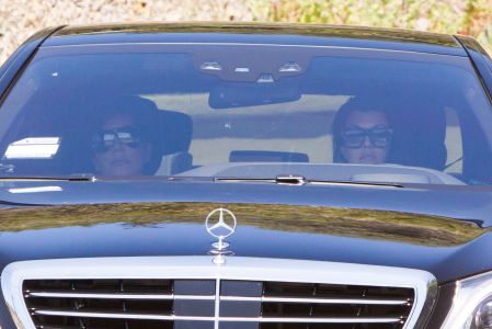 Kris Jenner and Kourtney Kardashian pay a visit to Bruce Jenner at his Malibu home.