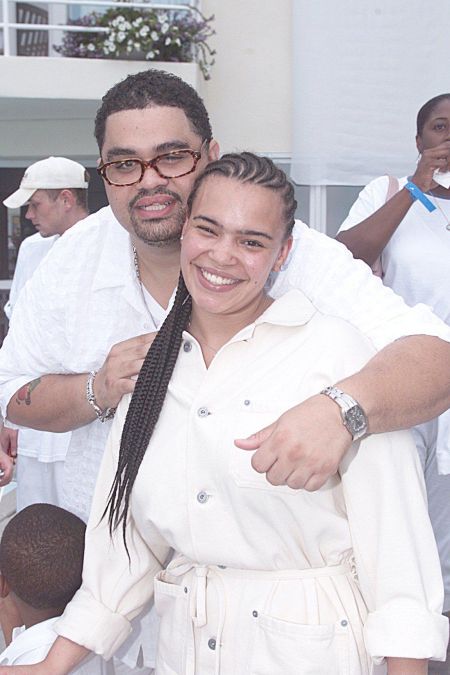 Heavy D & Faith Evans At Diddy’s White Party.