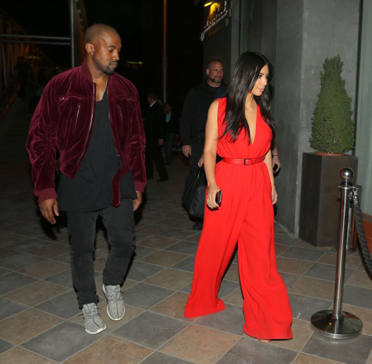 Kim K. looks stunning in red!