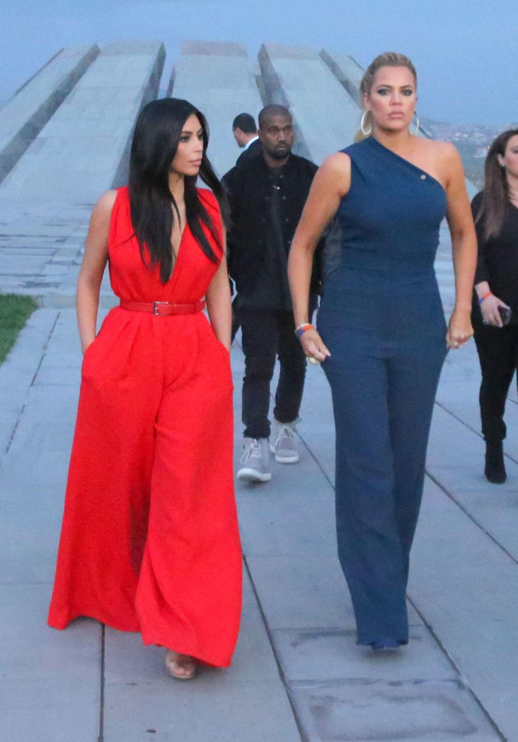 Kim Kardashian & Khloe are given a tour of the Armenian Genocide memorial