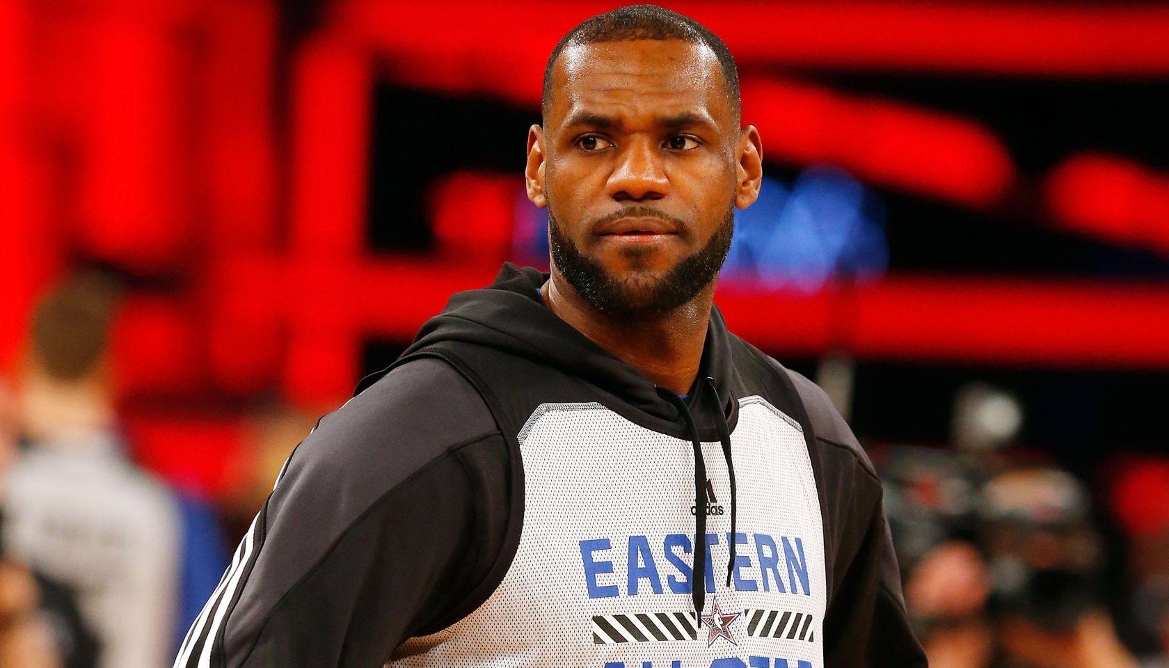 Lebron James at NBA All-Star Practice 2015