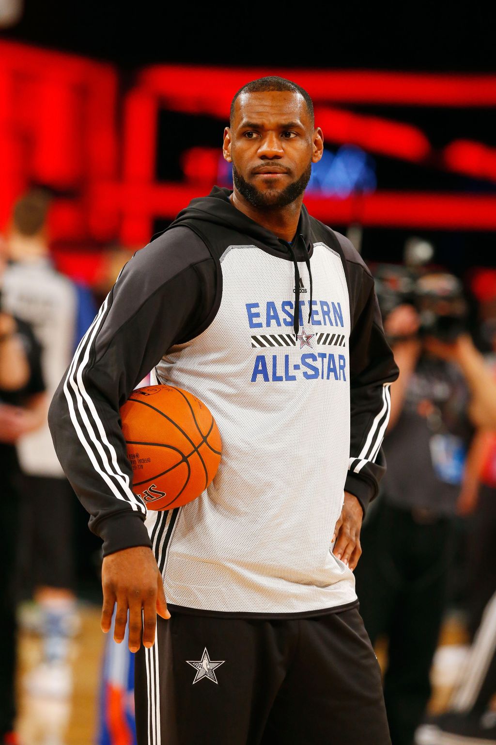 Lebron James at NBA All-Star Practice 2015