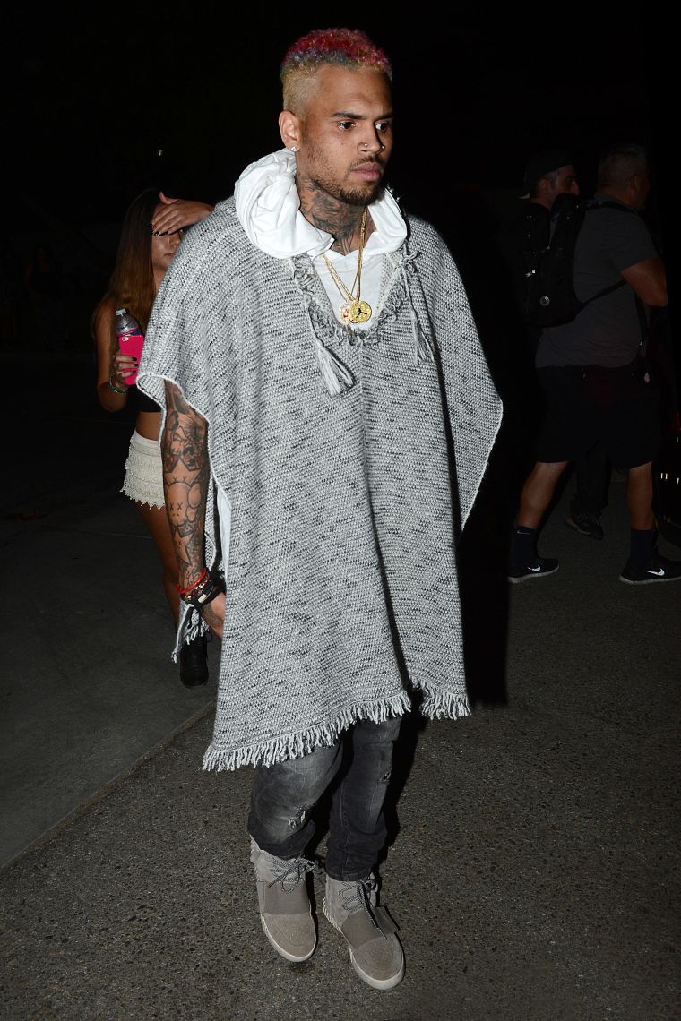 Chris Brown on his way to the Neon Festival