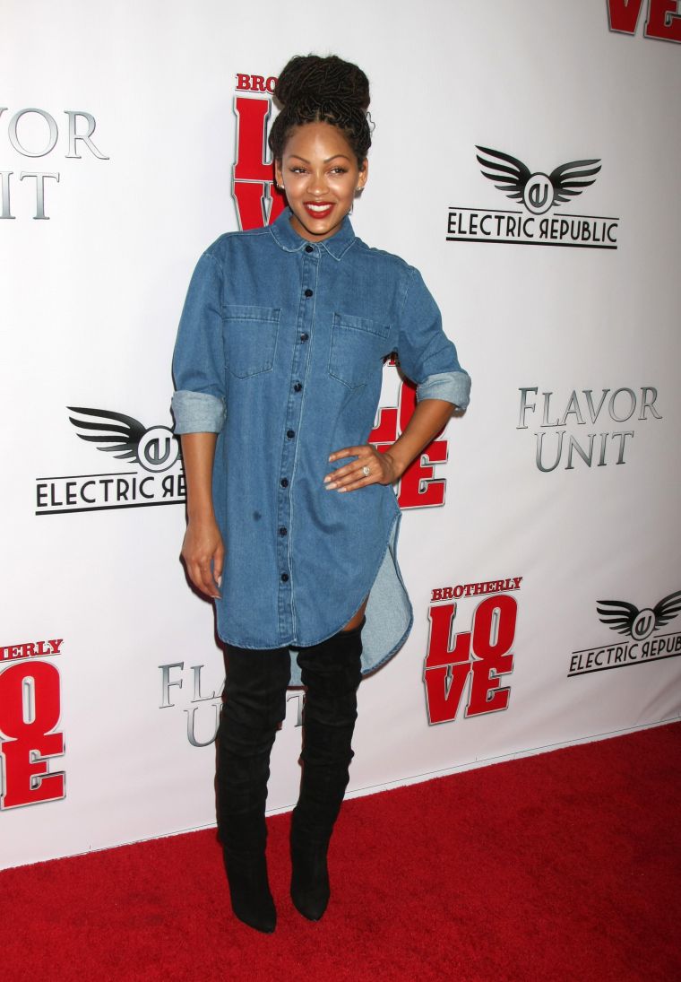 Meagan Good dabbles in denim at the Los Angeles “Brotherly Love” premiere.