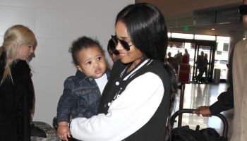 Ciara and baby Future at LAX