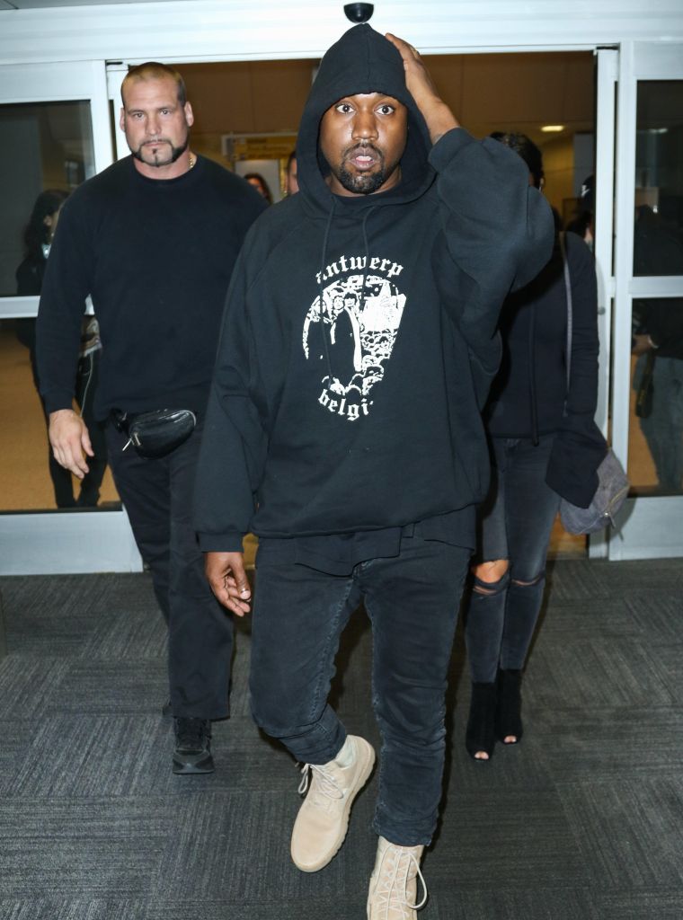 Yeezy was PAPER Mag fresh as he arrived at JFK to spend some time in New York City for the next few days.