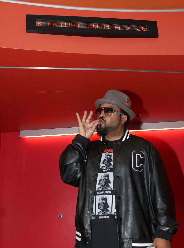 Ice Cube was lit as he screened his movie "Friday" for the 20th anniversary of the film.