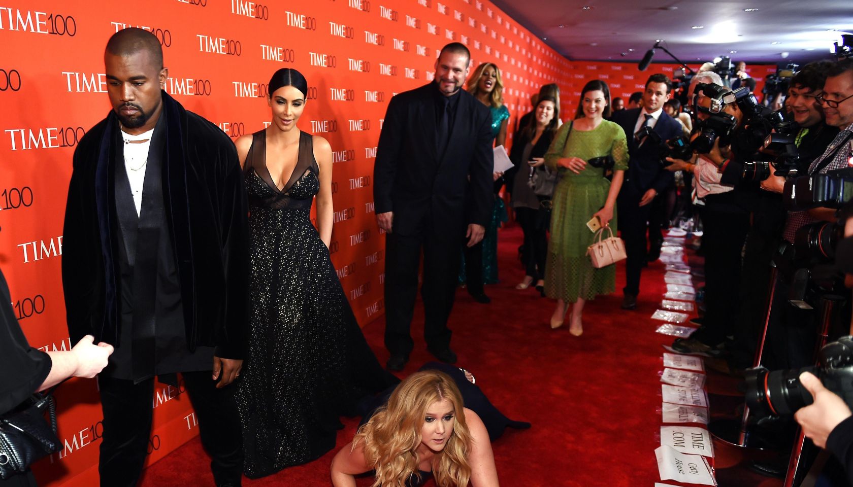 Kanye West and Kim Kardashian at TIME 100's Event