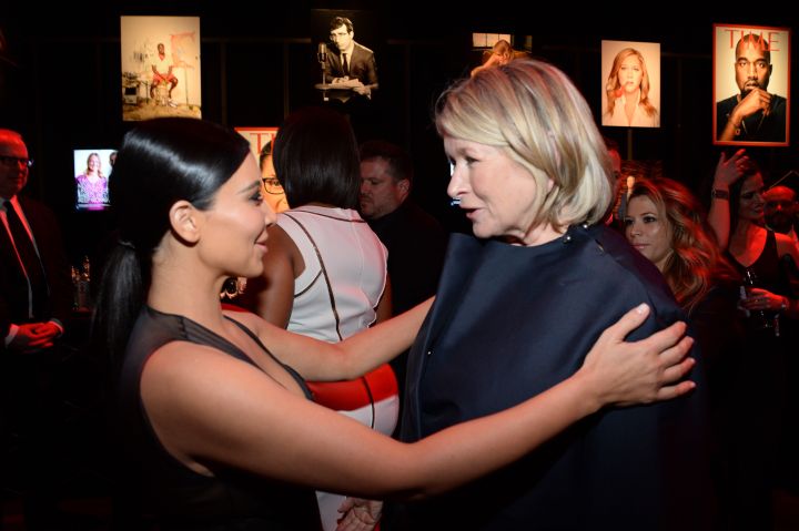Kim embraces Martha Stewart.