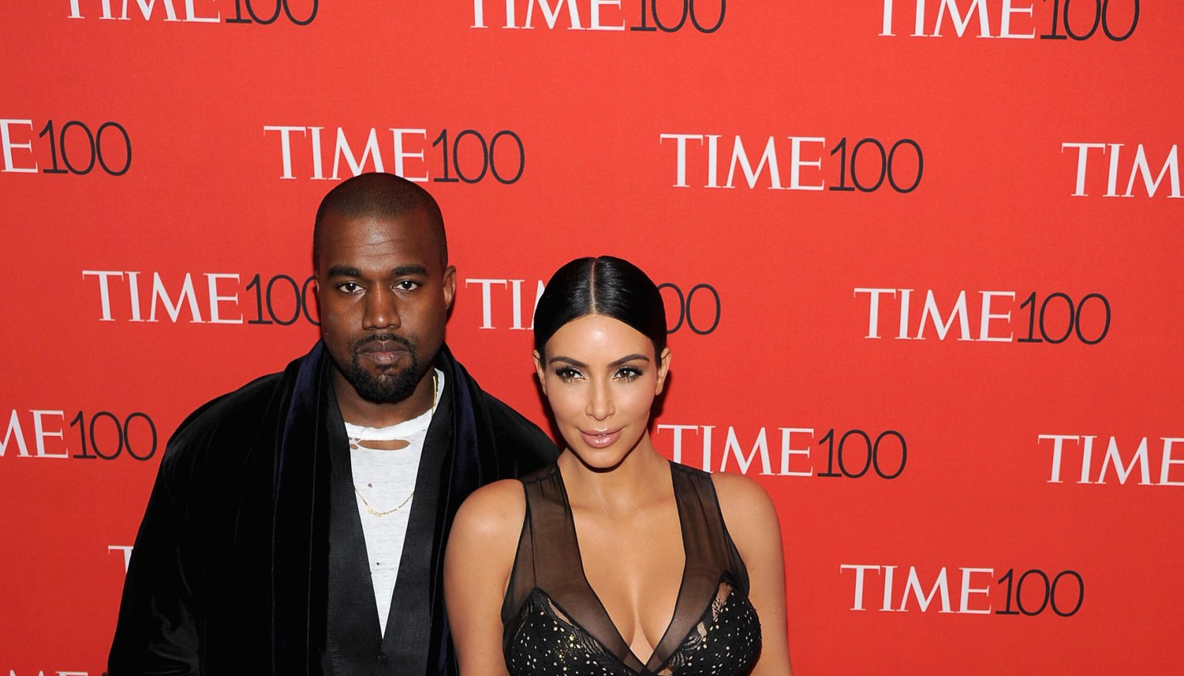 Kanye West and Kim Kardashian at TIME 100's Event