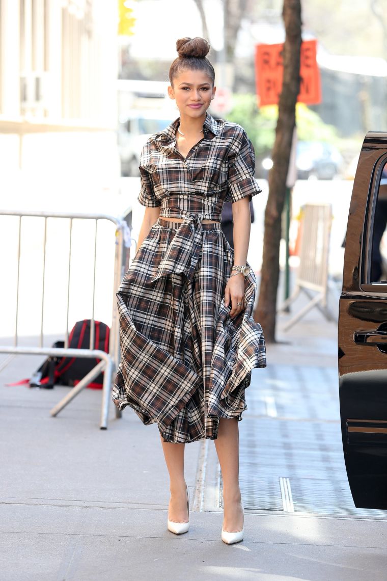 Zendaya is all smiles while leaving “The View” in New York City.