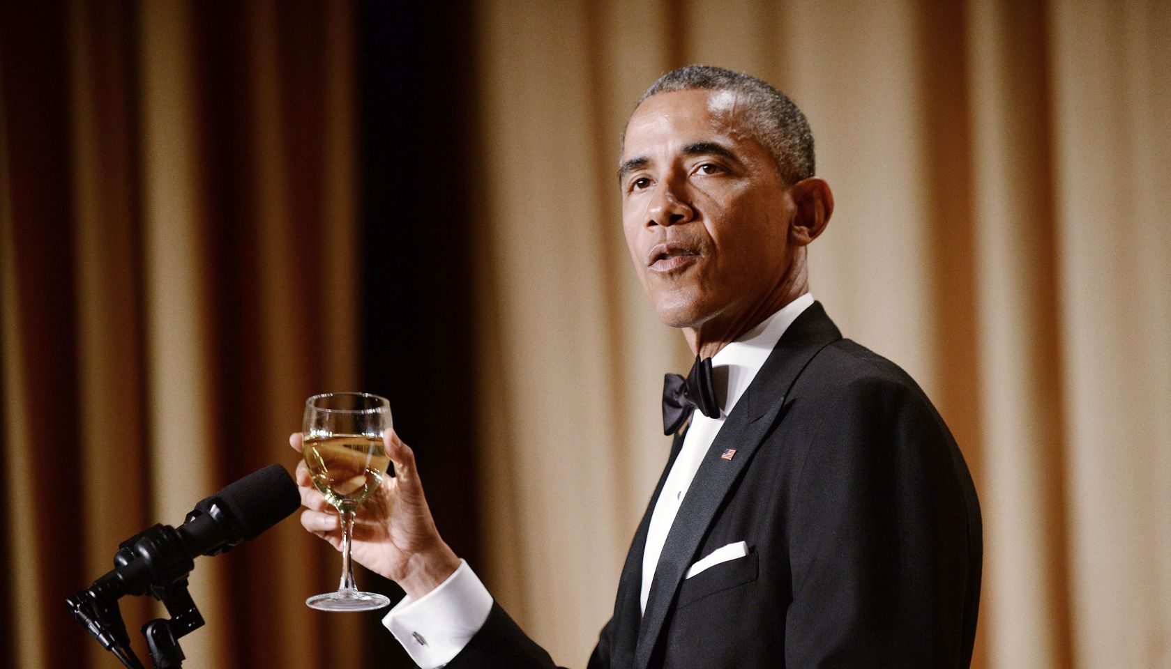 President Obama making his speech