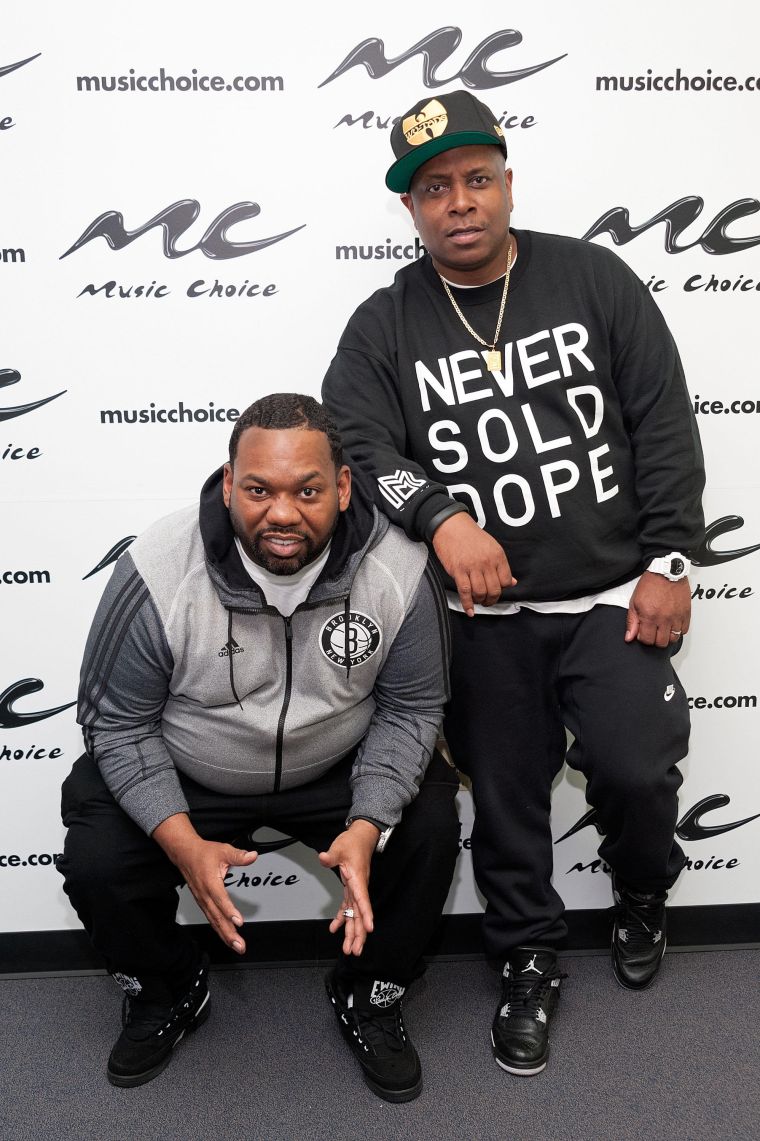Combat Jack and Raekwon pose for a quick flick at Rae’s listening session in NYC.