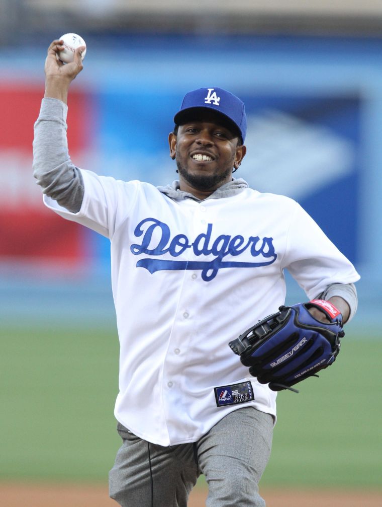 He got game! Kendrick Lamar was seen putting in work at Monday’s Dodgers Game.