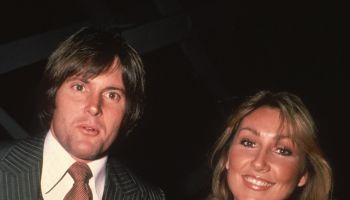 Bruce Jenner and Linda Thompson in NYC in 1990