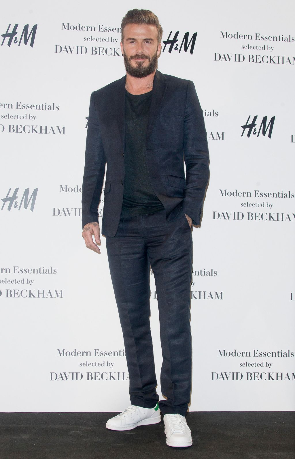 David Beckham Presents New H&M Collection in Madrid