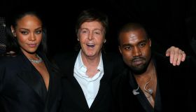 The 57th Annual GRAMMY Awards - Backstage - Rihanna, Kanye West, Paul McCartney