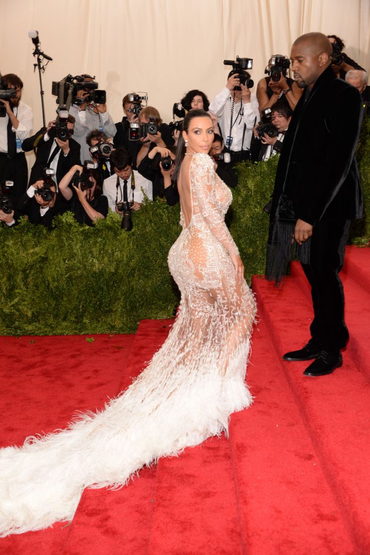 Here is the back of Kim Kardashian’s dress