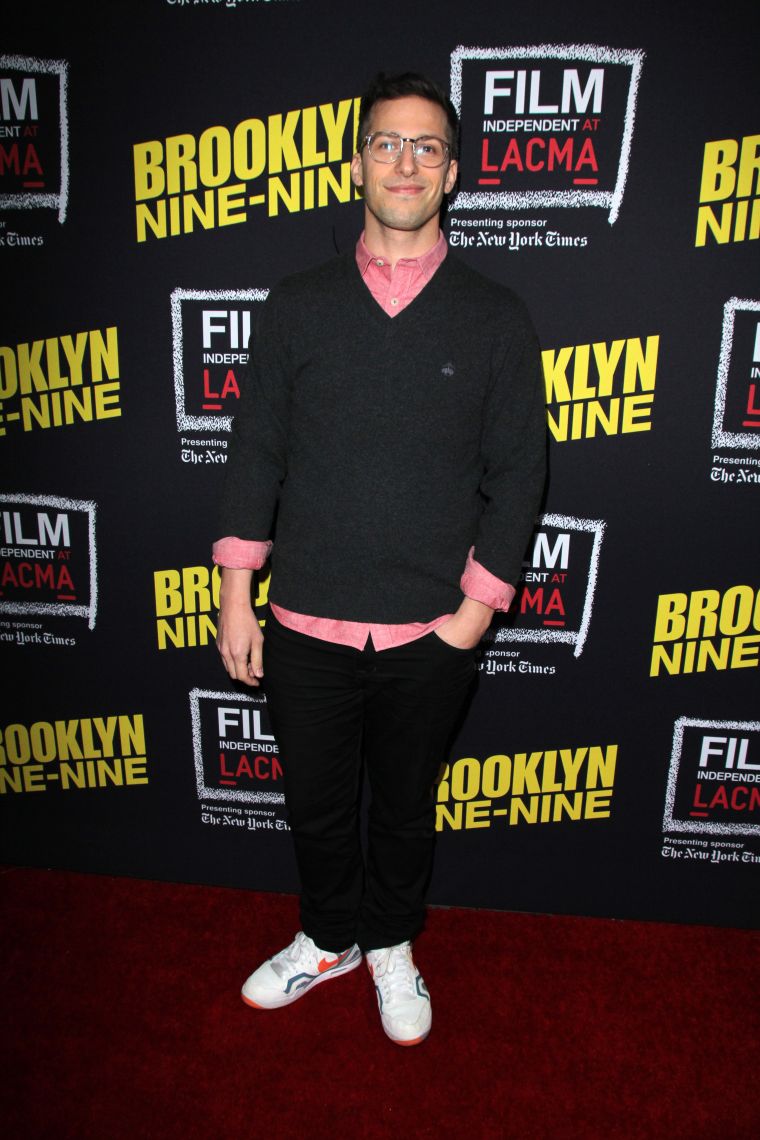 Andy Samberg was on chill mode during an evening with ‘Brooklyn Nine-Nine’ at LACMA in Los Angeles, CA.