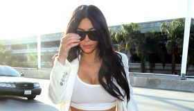 Kim Kardashian at LAX, heading to Brazil