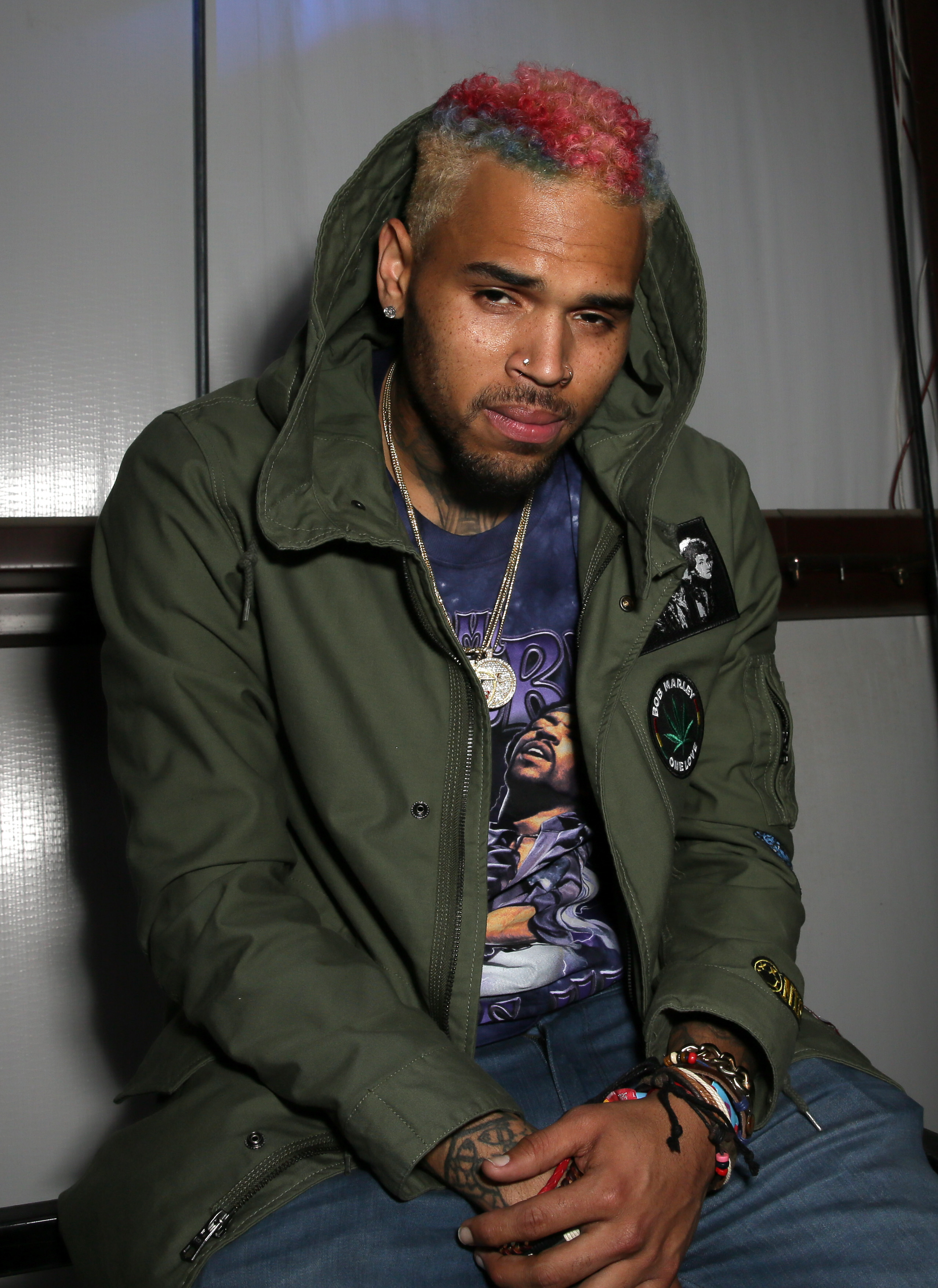 Chris Brown at NYLON Midnight Garden Party