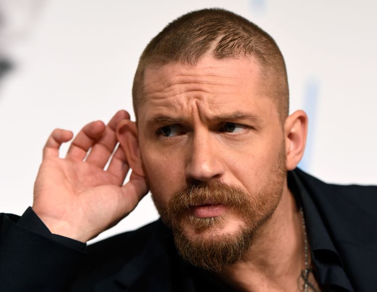 What? Tom Hardy asked a reporter to speak up at the press conference for "Mad Max" In Cannes.