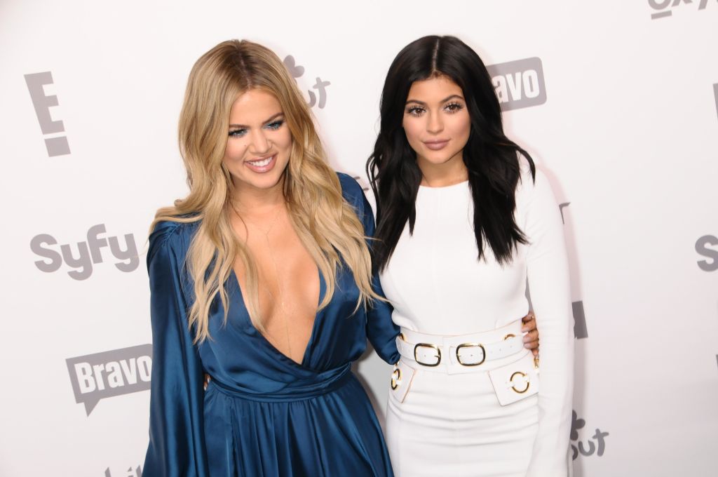 Kylie Jenner and Khloe Kardashian attend the 2015 NBC Universal Cable Upfront in New York