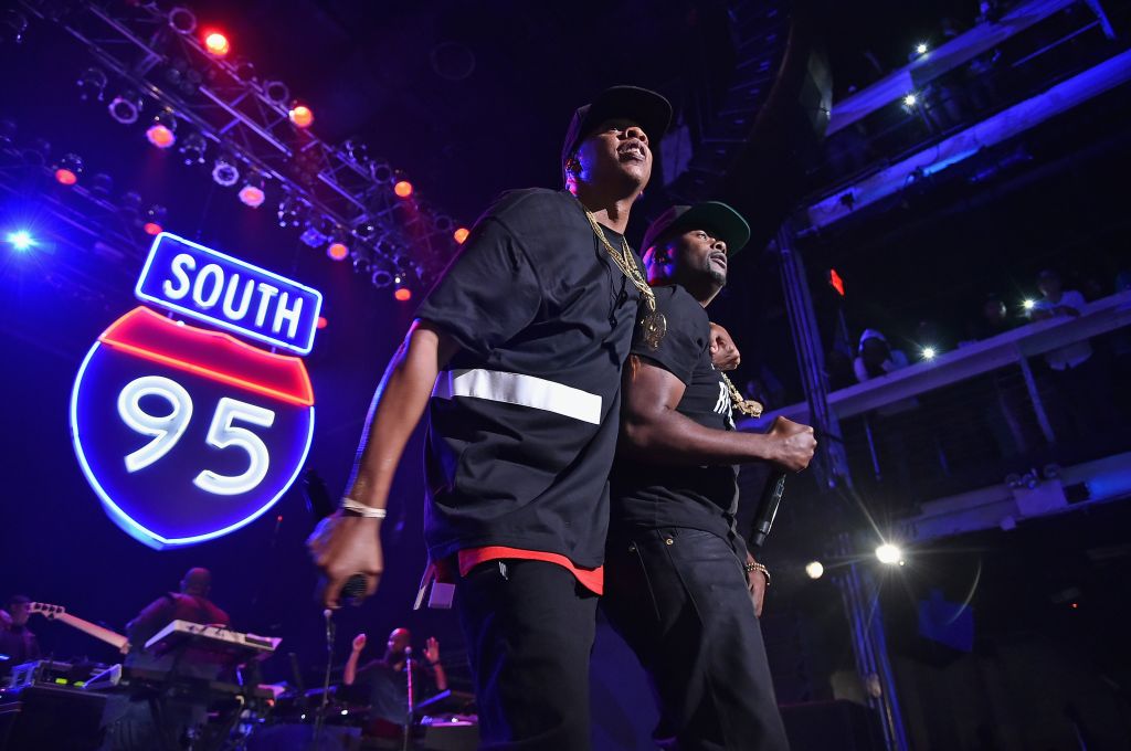 Jay-Z and Memphis Bleek perform during TIDAL X: Jay-Z B-sides in NYC on May 16, 2015 in New York City