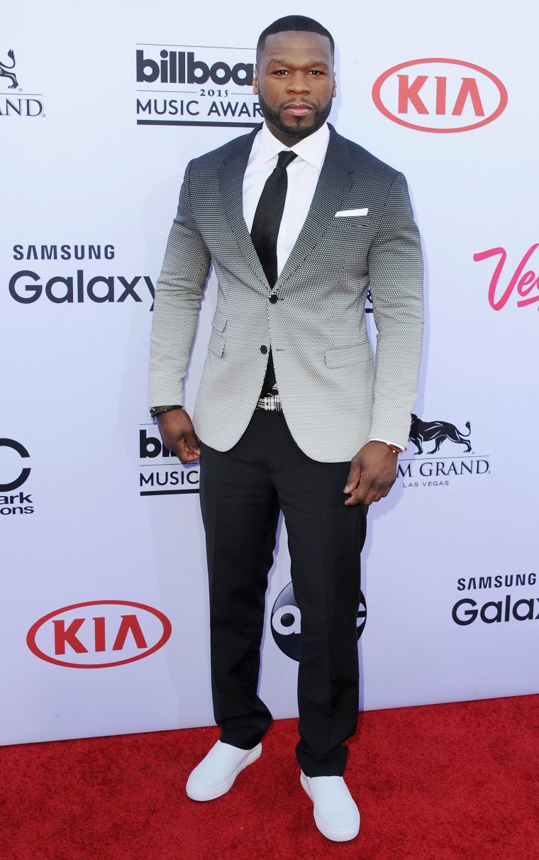 50 Cent suited up for the occasion.