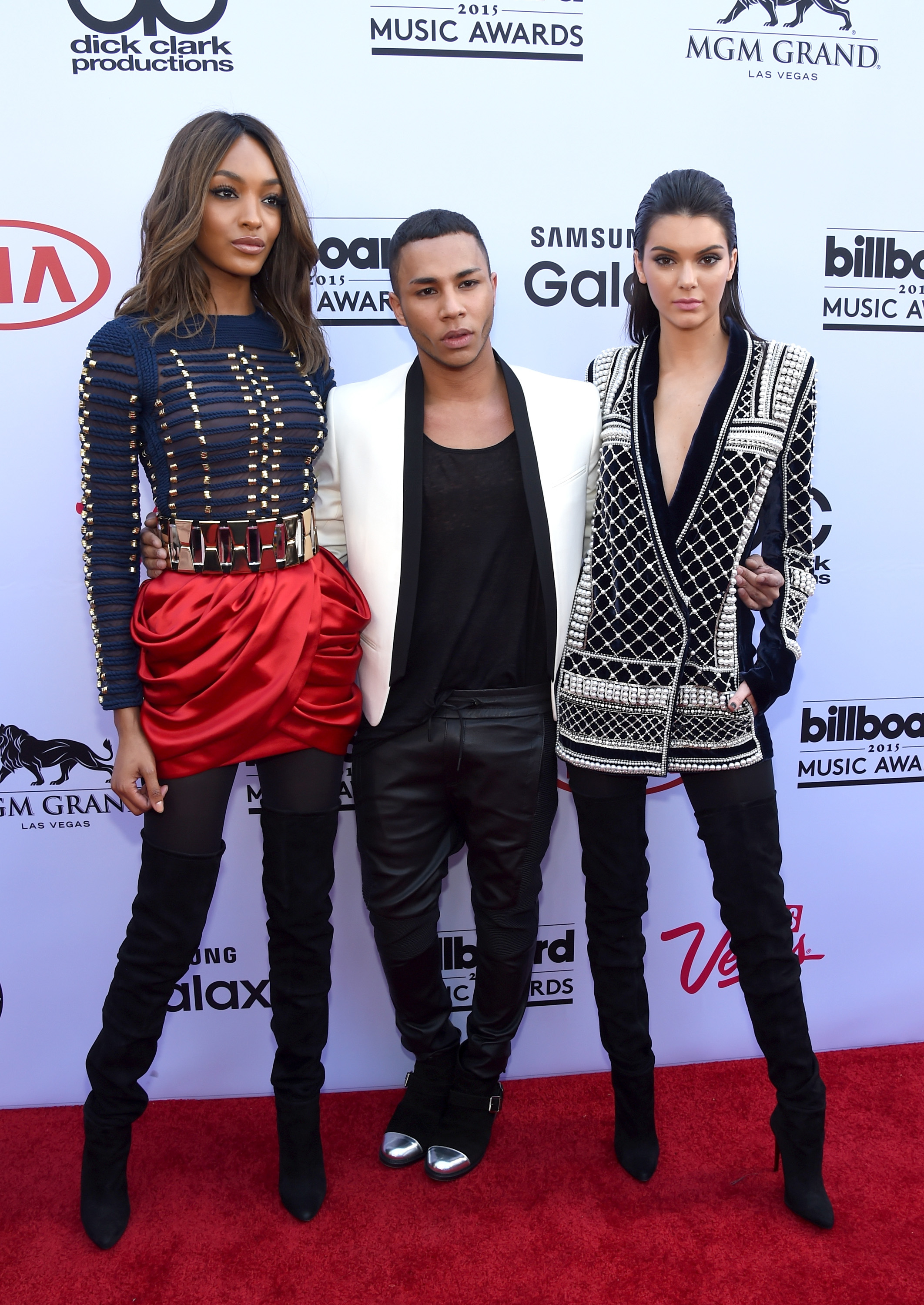 kendall jenner, jourdan dunn, and oliver rousteing