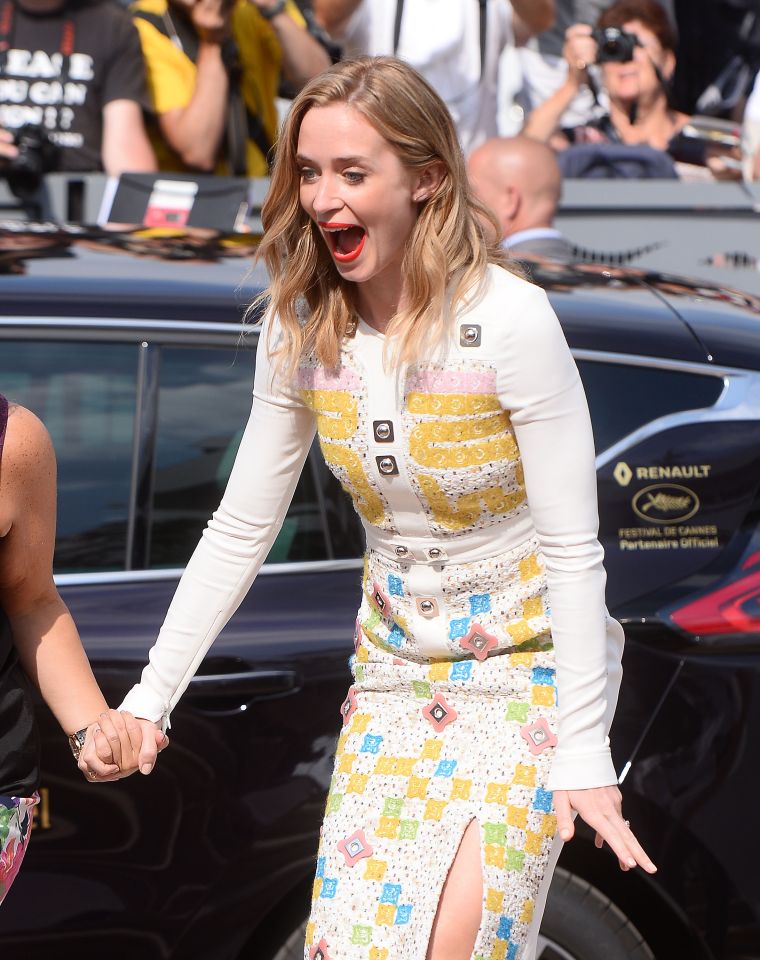 Safe to say Emily Blunt was excited about her photo call during the 68th Cannes International Film Festival in Cannes, France.