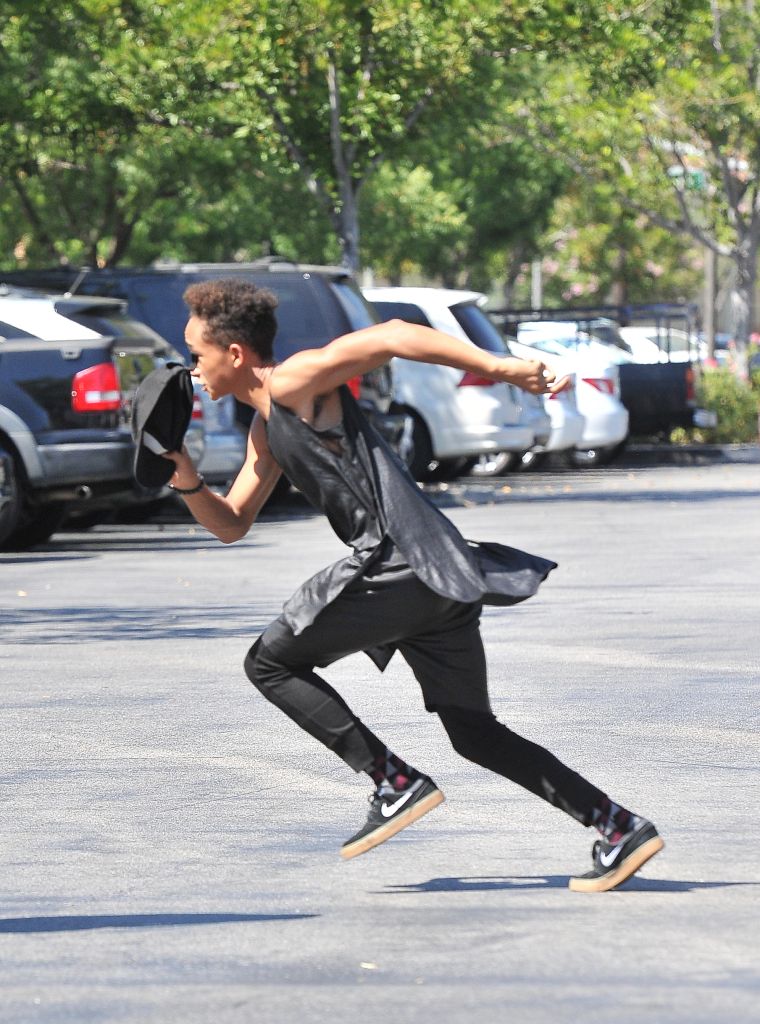 Jaden Smith running top speed for no apparent reason.