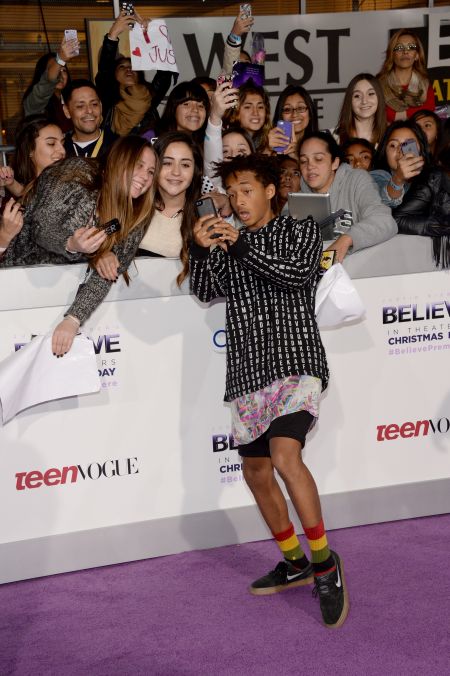 Jaden Smith making a bunch of kids’ days by taking selfies with someone else’s phone.