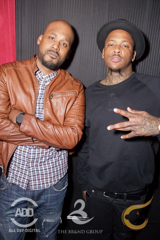 YG and Sydney posted up for the cameras.