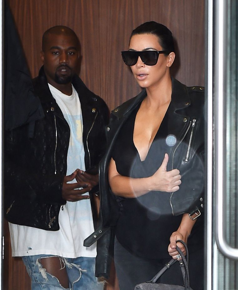 Kanye West and Kim Kardashian hit the streets of New York together for the first time since announcing they're expecting their second child.