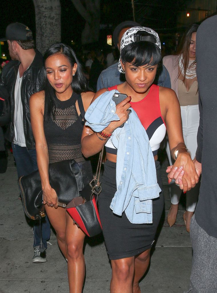Karrueche Tran and BFF Christina Milian look like they had the time of their lives at Warwick nightclub.