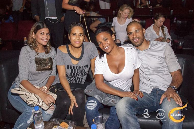 Daphne Wayans and Nia Long smile for the camera at the All Def Comedy Live event presented by Celsius.