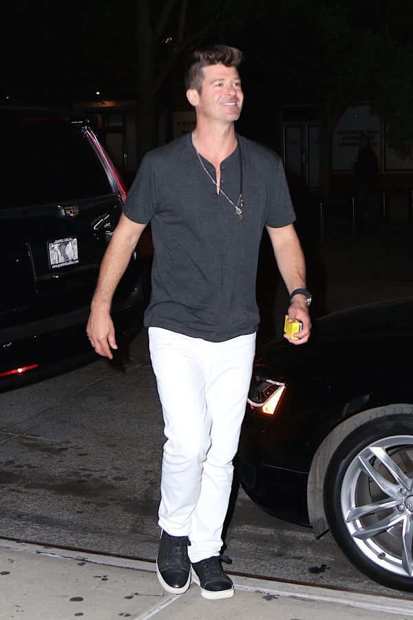 Robin Thicke during date night with girlfriend in nyc
