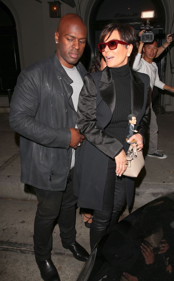 kris Jenner and boyfriend Corey Gamble go to dinner