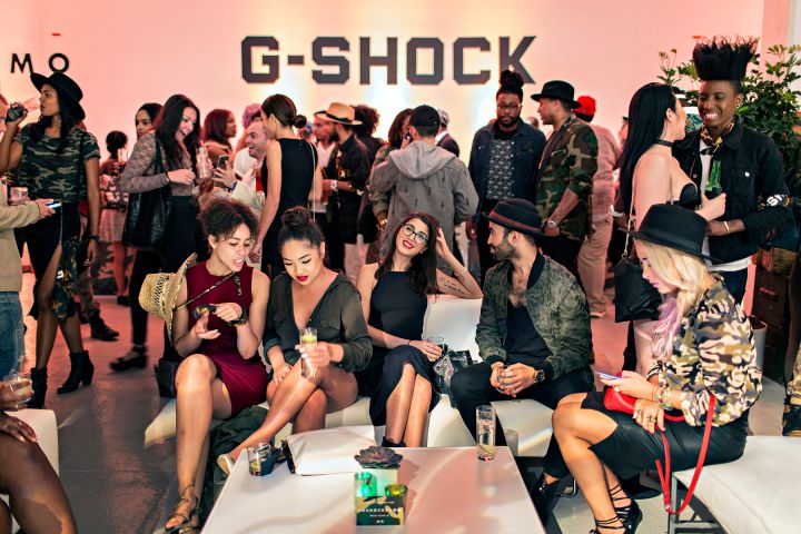 Partygoers At G-Shock’s Camo Ball In New York City