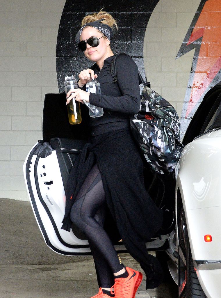 Don't hate! Khloe Kardashian sticks to her routine and hits the gym in L.A.