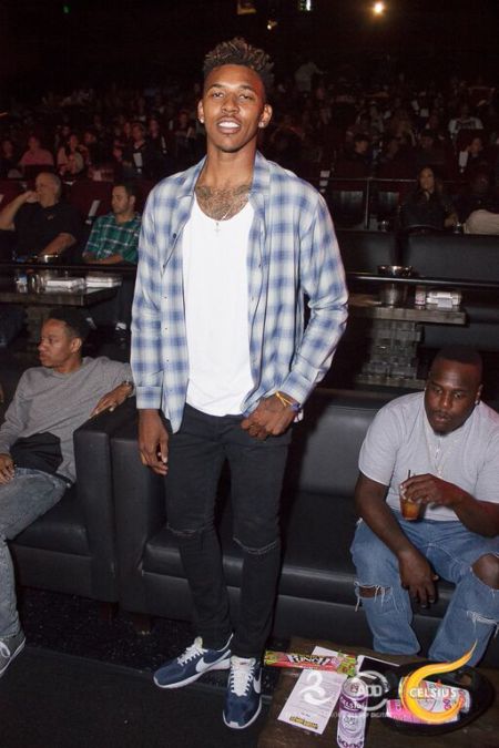 Nick Young took a break from the courts for the event.