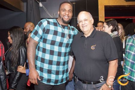 Big Baby and the Celsius owner celebrate the show.