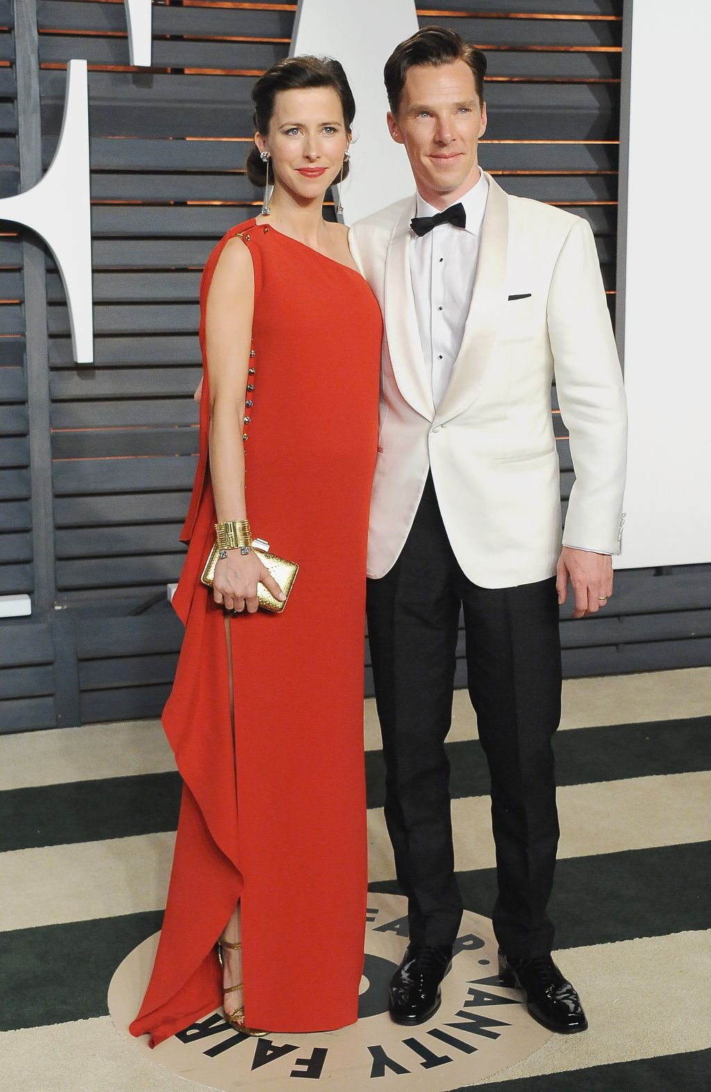 Benedict Cumberbatch and wife Sophie Hunter at Vanity Fair Oscar Party 2015