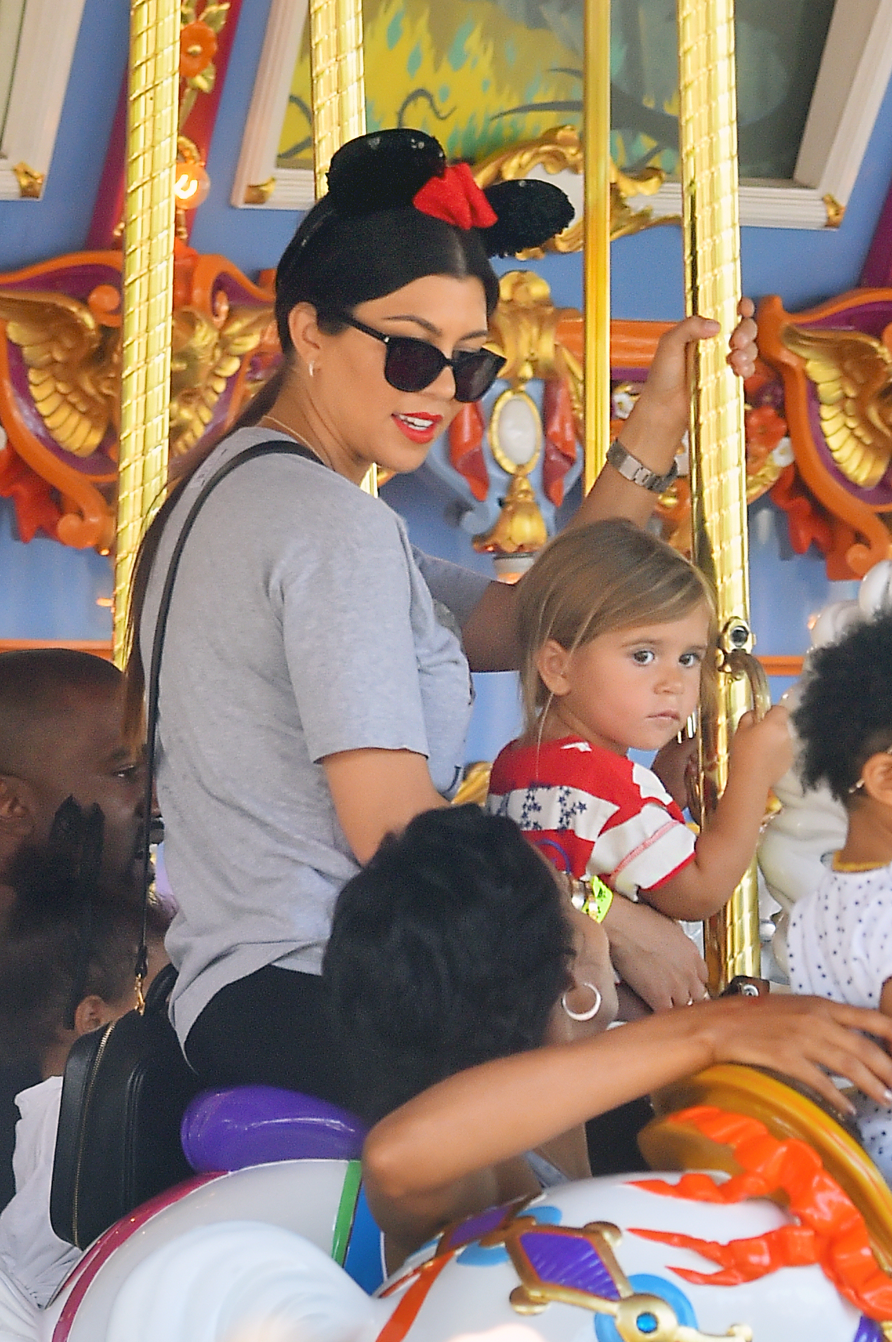 Kim, Kardashian, Kanye West, and more take North West to Disneyland