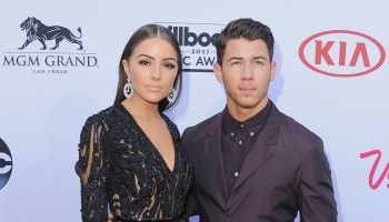 Nick Jonas and Olivia Culpo attend the BBMA's