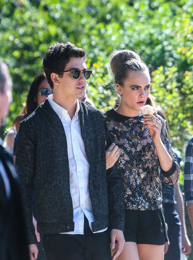 Nat Wolff and Cara Delevingne hit a special photocall for their film "Paper Towns" together in Paris.