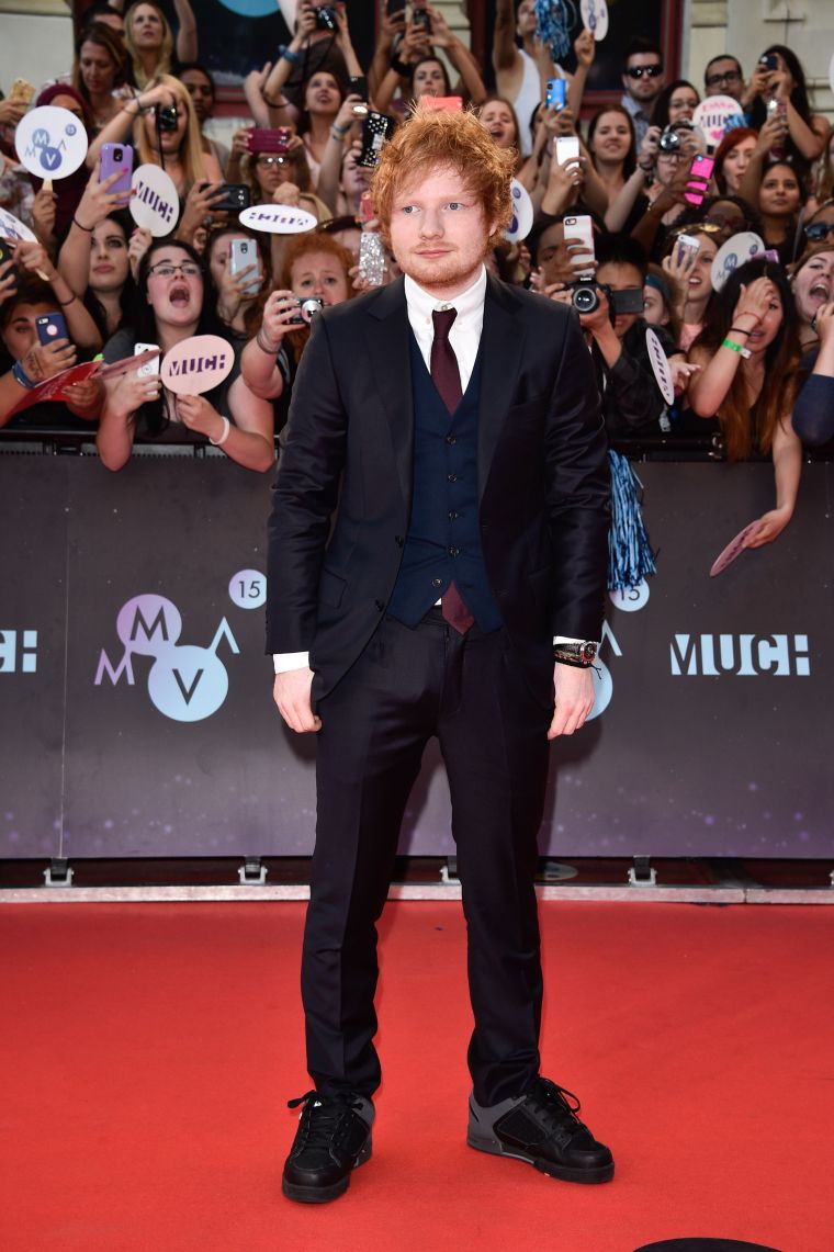 Ed Sheeran suited up for the event.